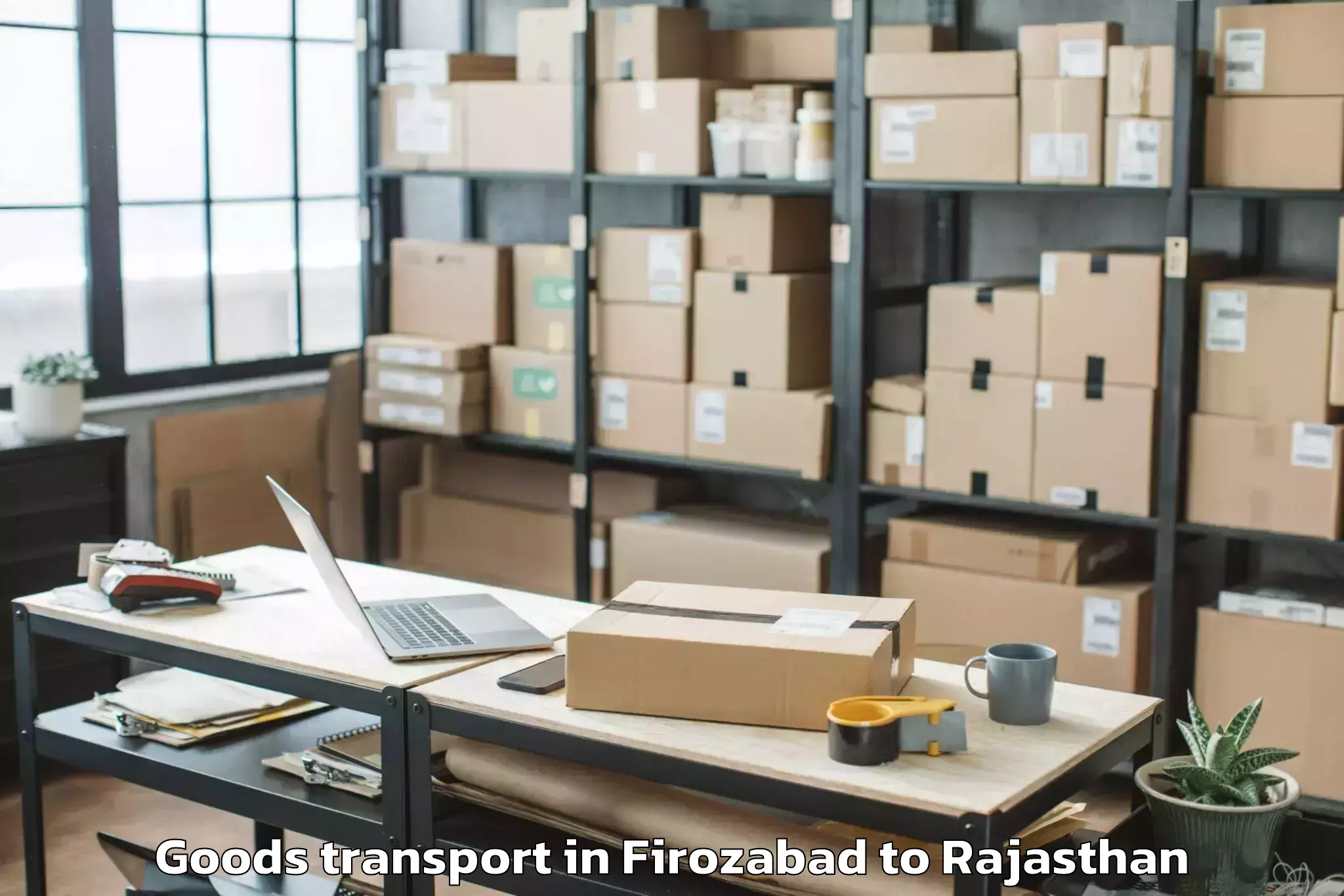 Book Firozabad to Lalsot Goods Transport